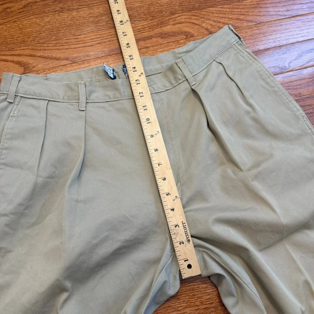 Vintage Polo Ralph Lauren Pleated Chino Pants Fits Mens 36x30 Khaki Made in USA